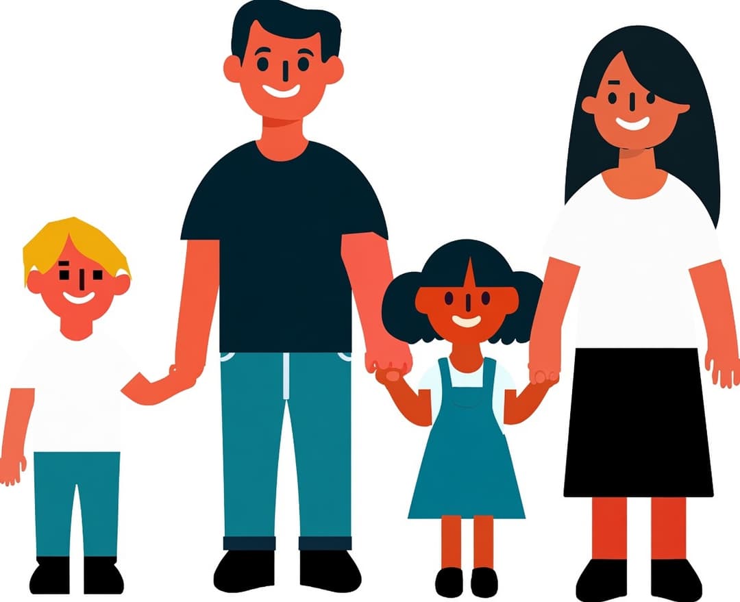 Illustration of a family
