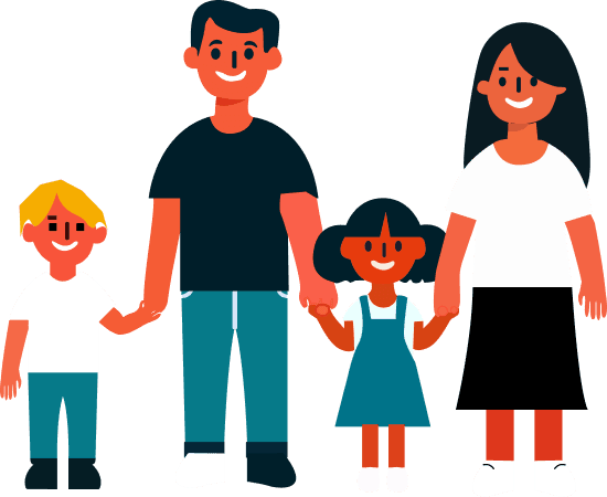 Illustration of a family